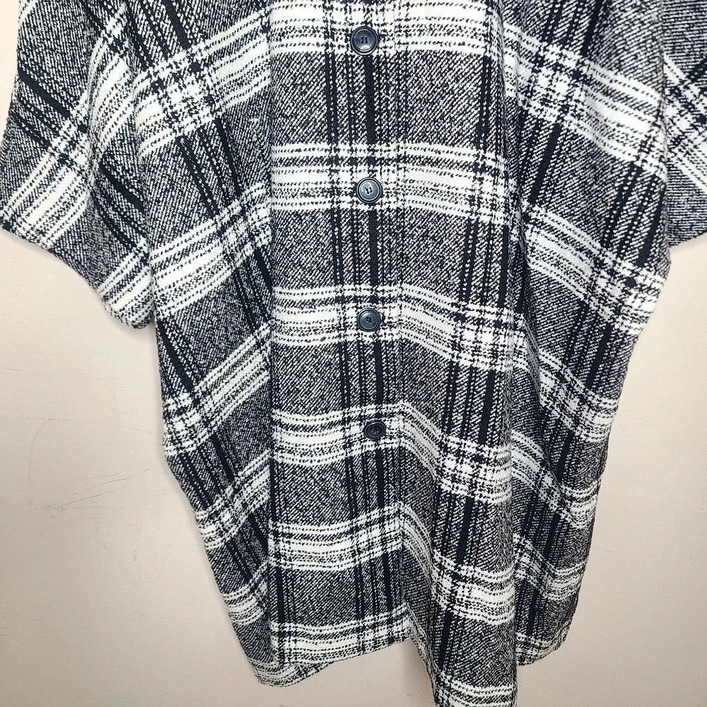 Baum Und Pferdgarten Darling Black White Plaid Oversized Coat 38 Scandi Style
